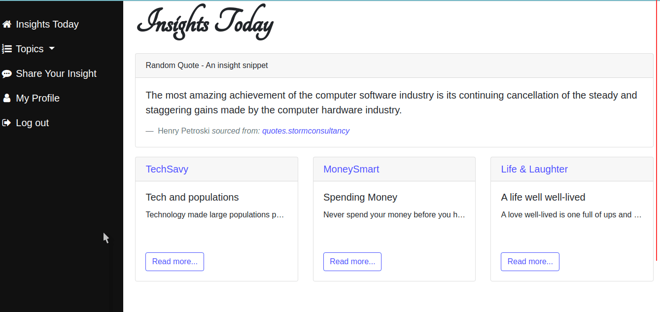 Insights today